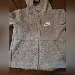 Nike Zip Up Hoodie 4T Gray